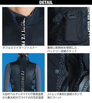 I'Z FRONTIER インナーベスト　ペルチェ6個 Mサイズ Amazon.co.jp: [武蔵野ユニフォーム] アイズフロンティア